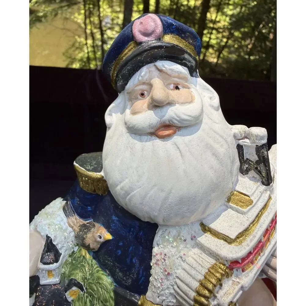 Mississippi State Santa Claus Painted Ceramic Handmade